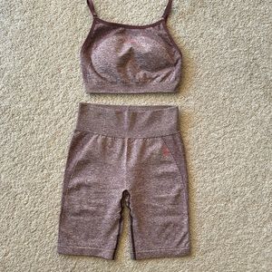 Gymshark Flex Shorts Set Maroon